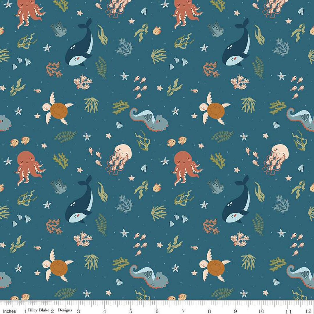 Created With Love - Riley Blake Designs - In the Sea Ocean - C15971-OCEAN