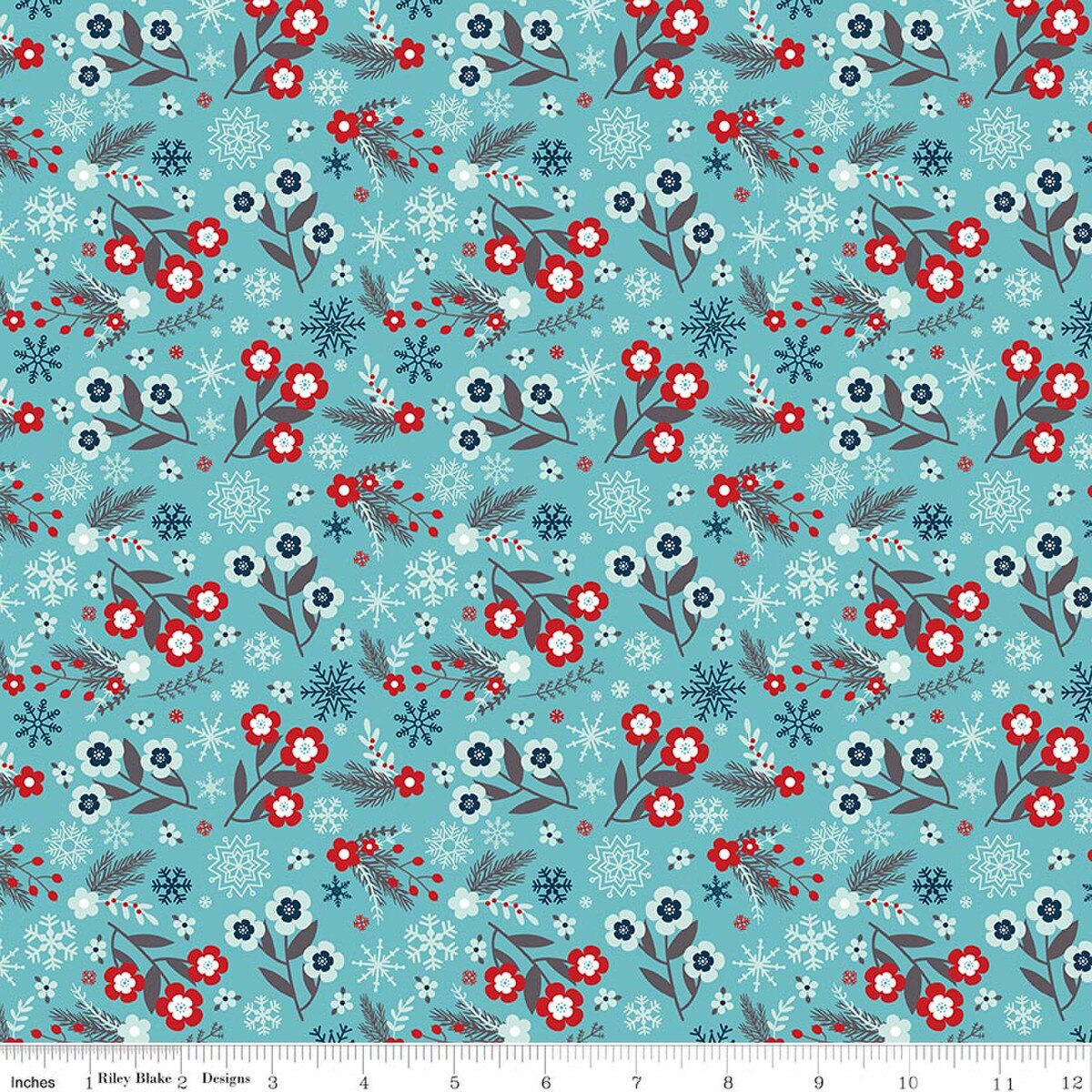 A Perfect Winter - Flowers - Blue - C17991-BLUE