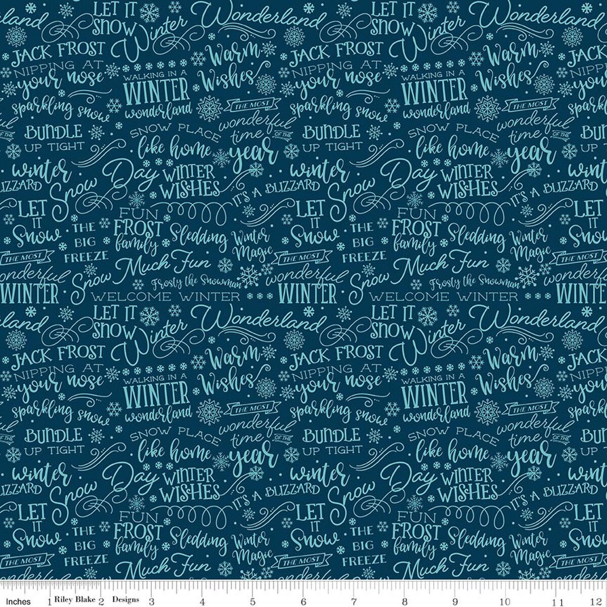 A Perfect Winter - Text - Navy - C17993-NAVY