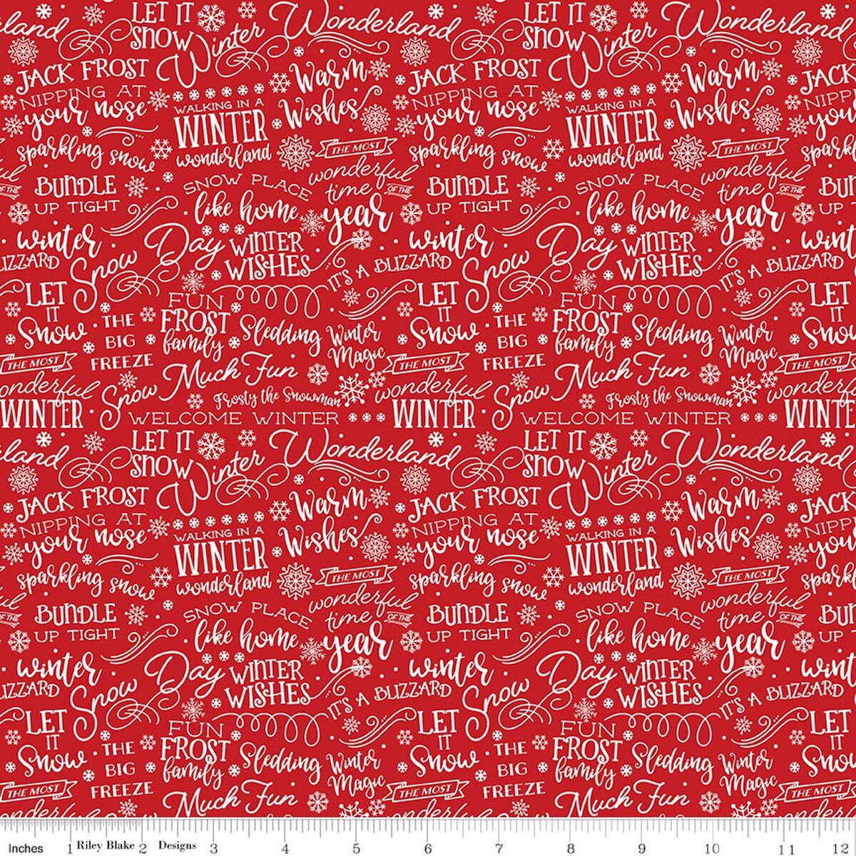 A Perfect Winter - Text - Red - C17993-RED