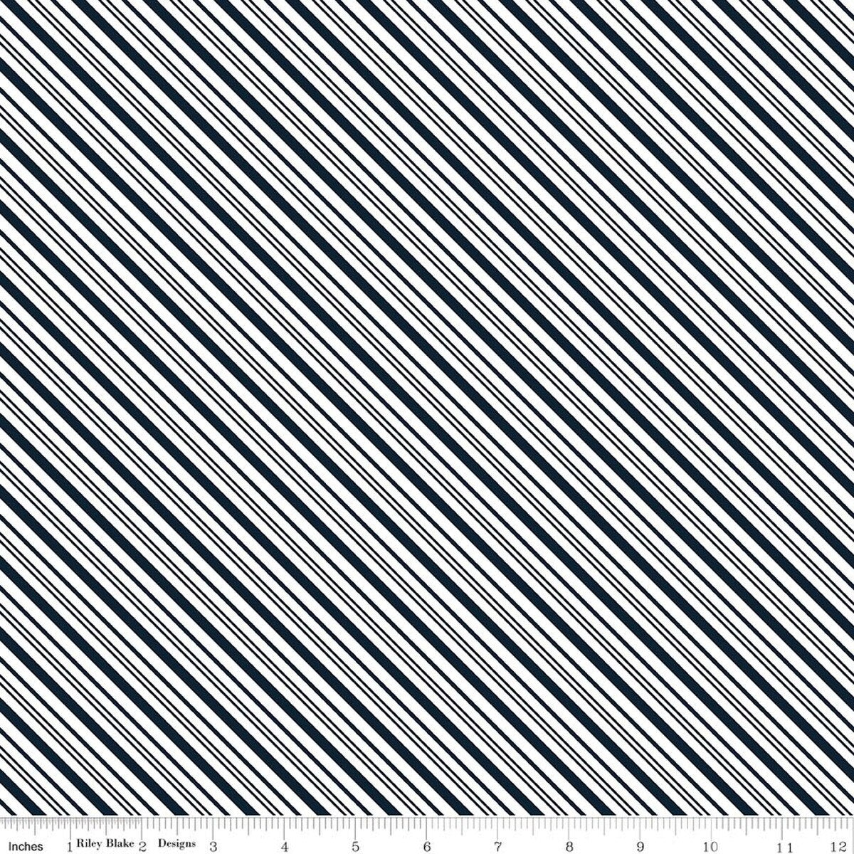 A Perfect Winter - Winter Stripes - Navy - C17995-NAVY