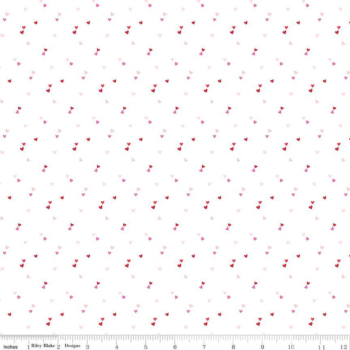 Seasonal Basics - Hearts - White - C655-WHITE