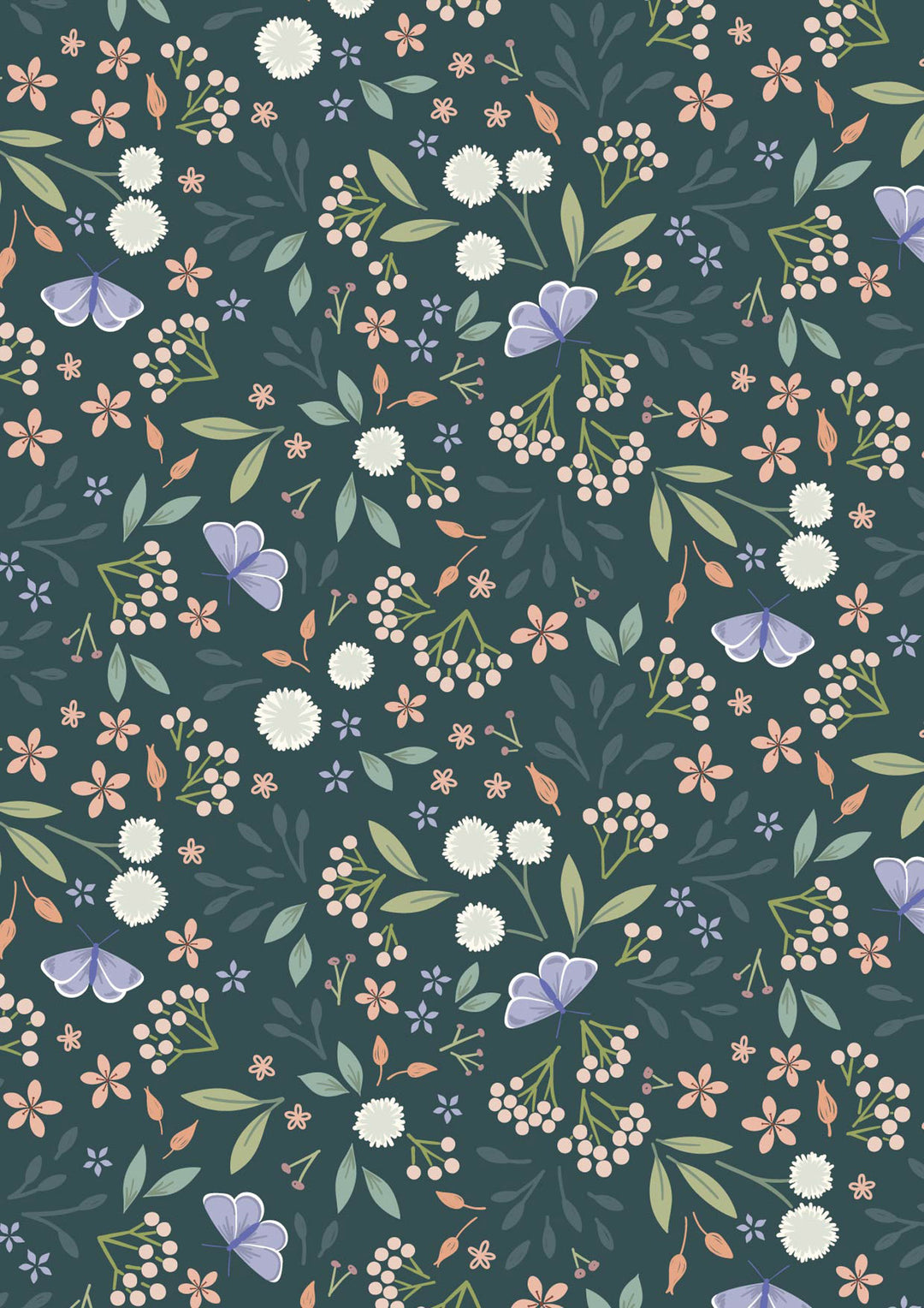 Sky Garden - Floral Odyssey - Deep Teal - CC57.3