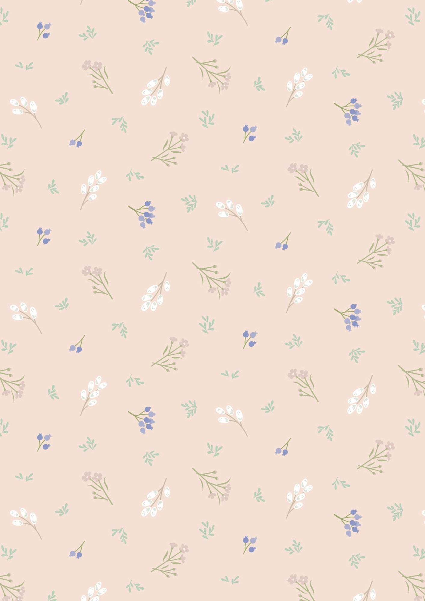 Sky Garden - Scattered Sprig - Pale Peach - CC58.2