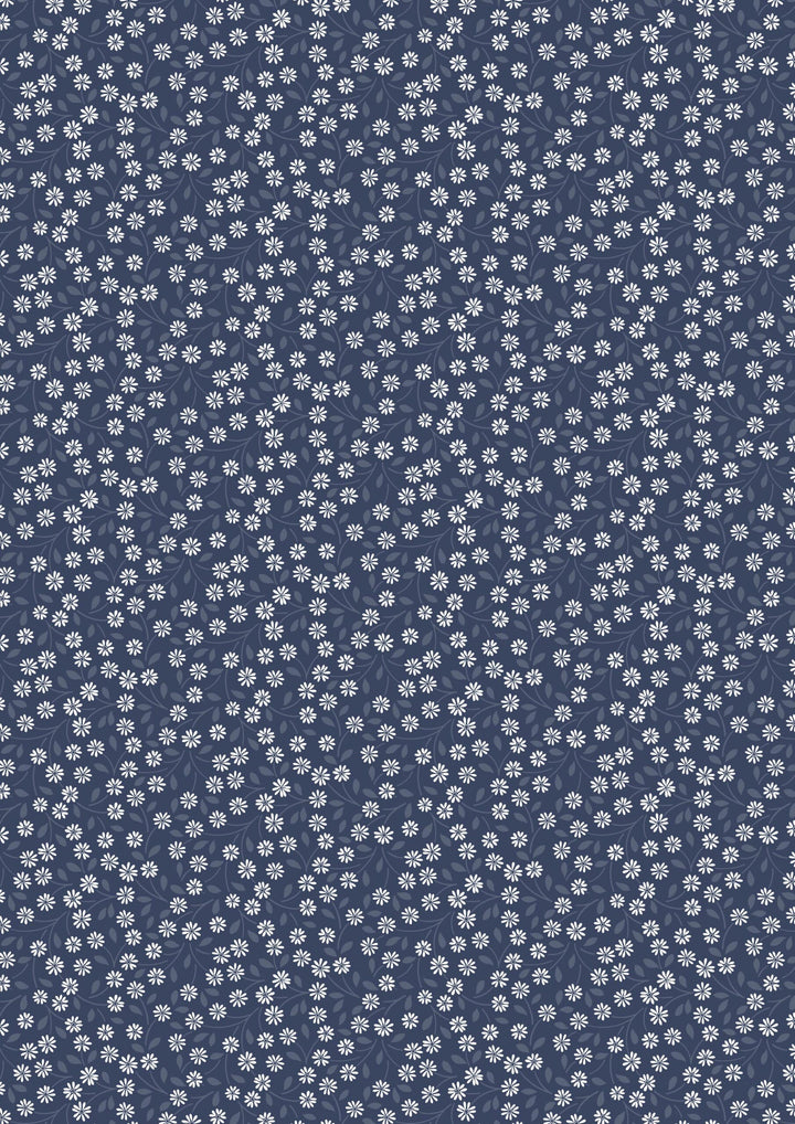 Forever Blooms - Interlaced Blossoms - Prussian Blue - CC65.3