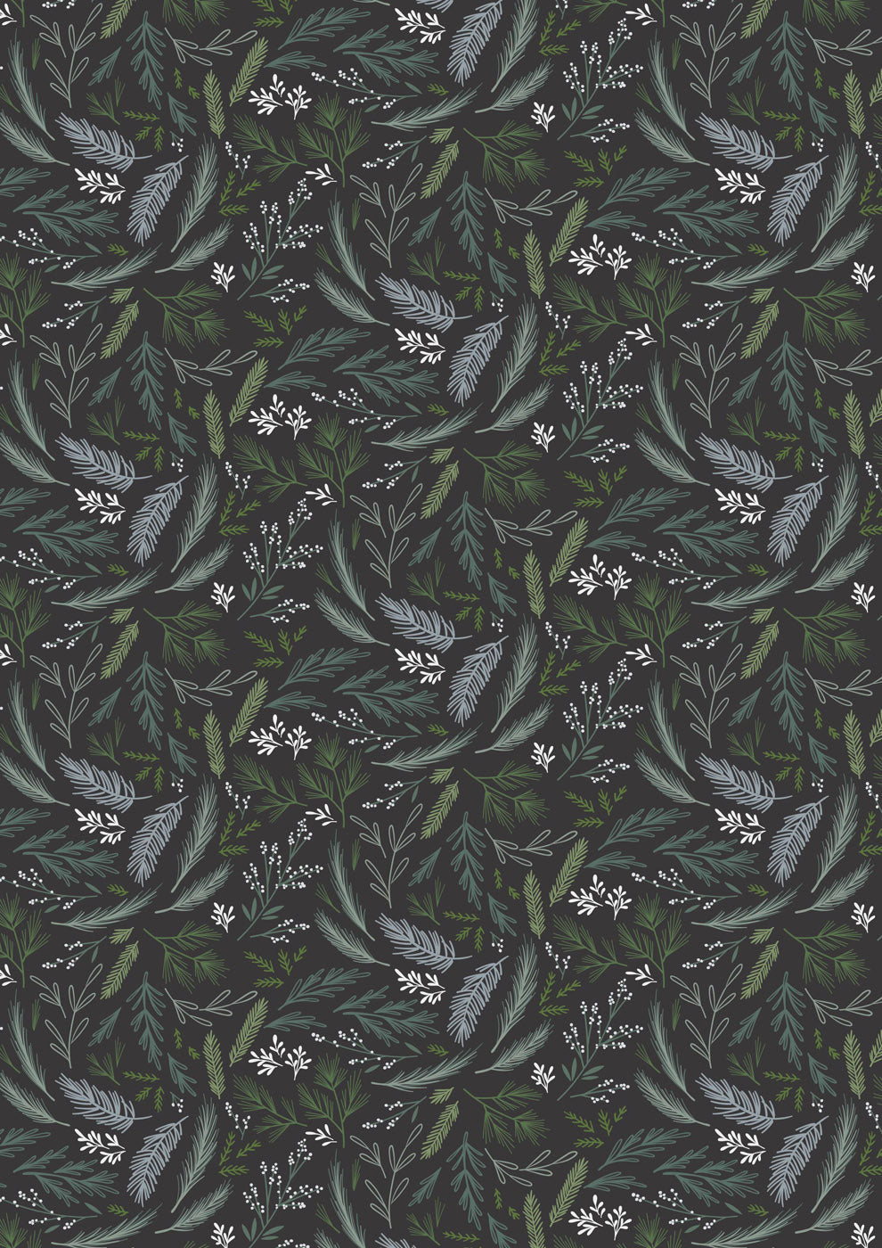 Winter's Garden - Evergreen - Charcoal - CC74.3