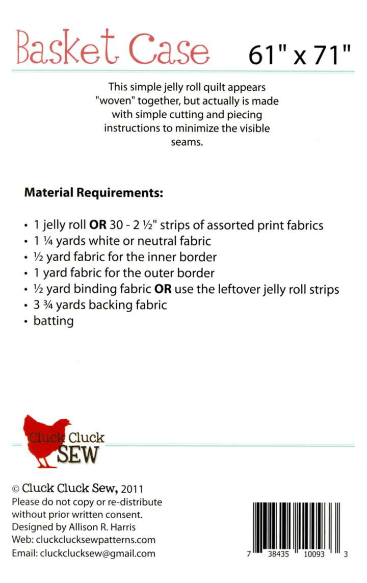 Basket Case Pattern - Cluck Cluck Sew