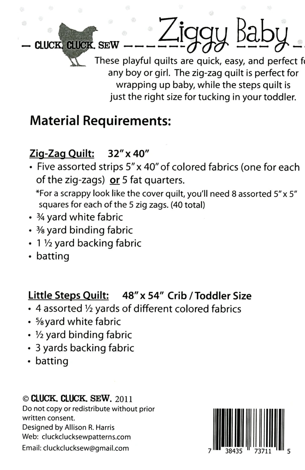 Ziggy Baby - Cluck Cluck Sew