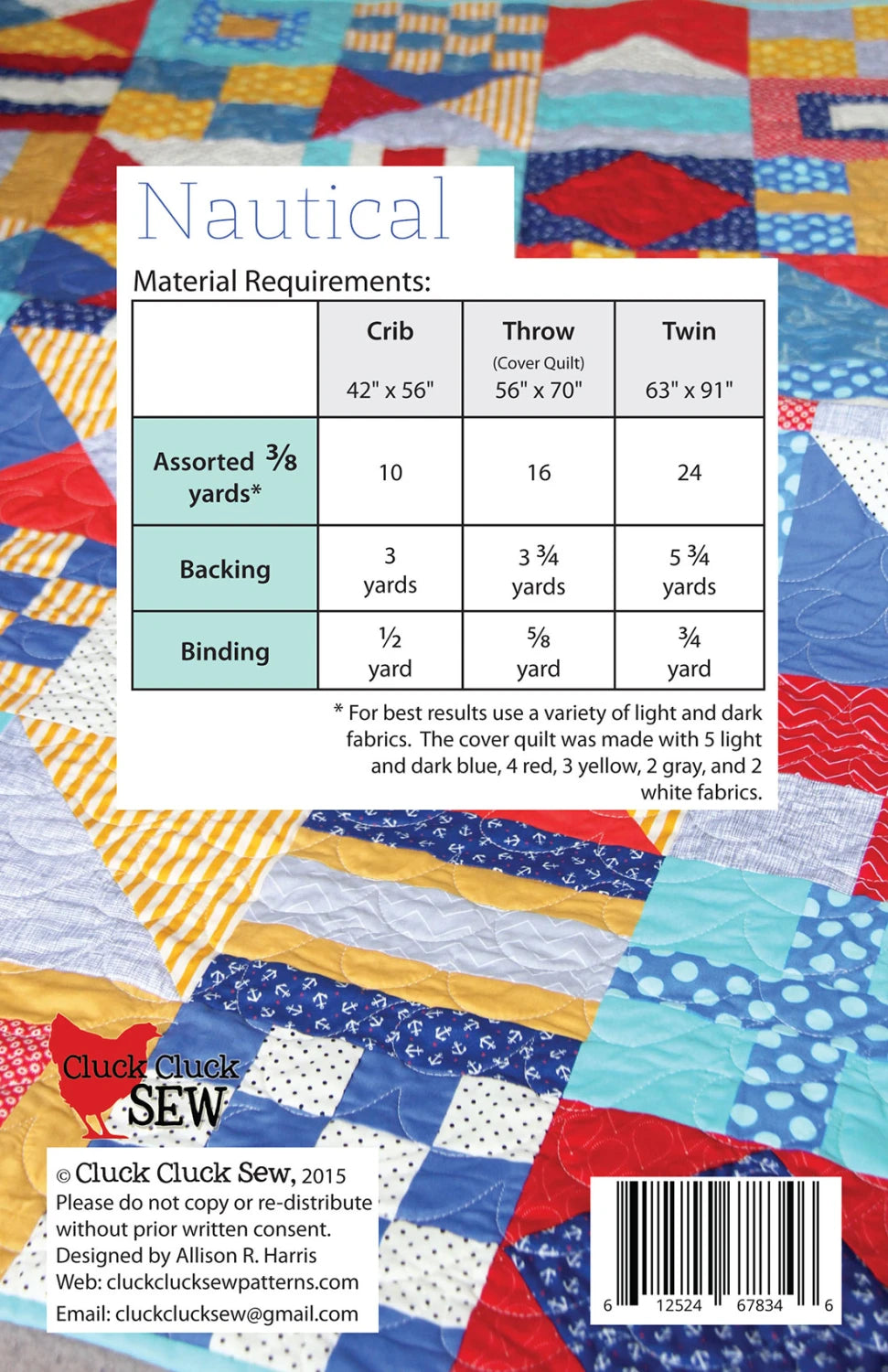 Nautical Pattern - Cluck Cluck Sew