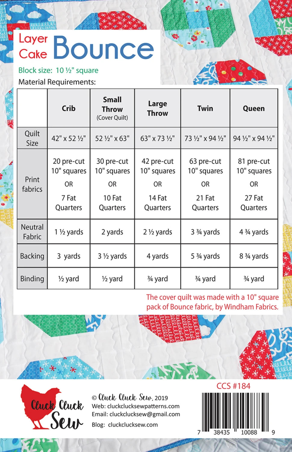 Bounce Pattern - Cluck Cluck Sew