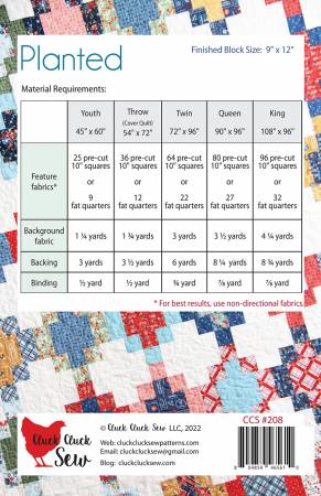 Planted Quilt Pattern by Cluck Cluck Sew