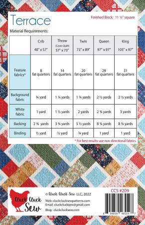 Terrace Quilt Pattern by Cluck Cluck Sew
