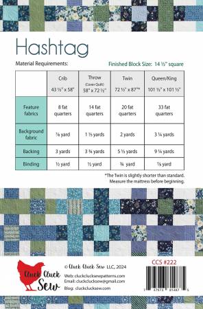 Hashtag Quilt Pattern