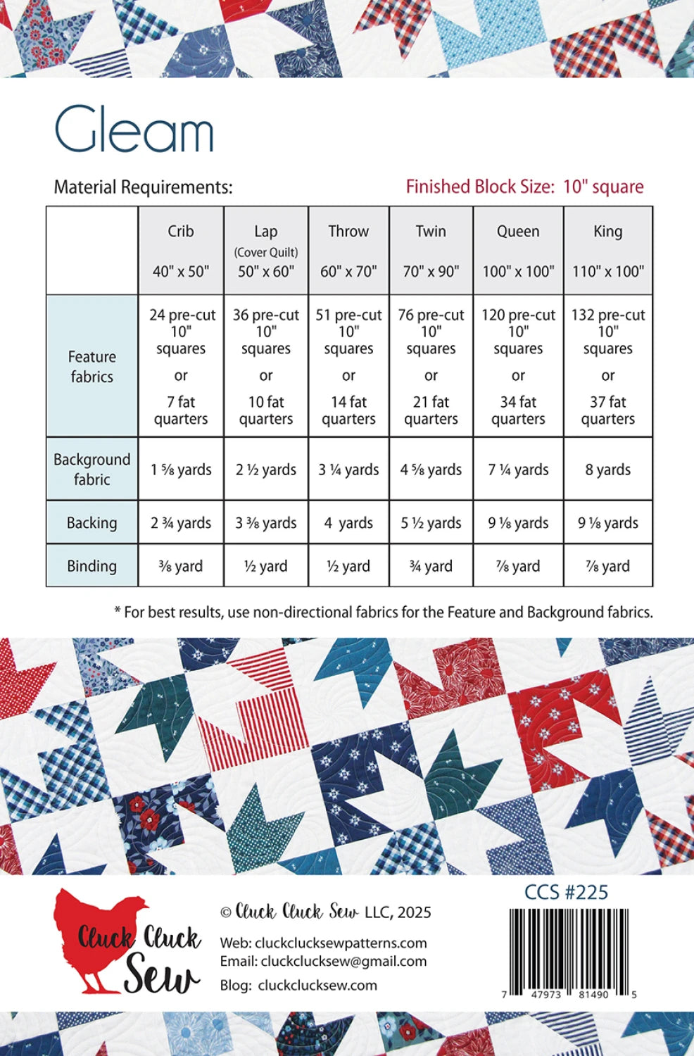 Gleam -  Cluck Cluck Sew