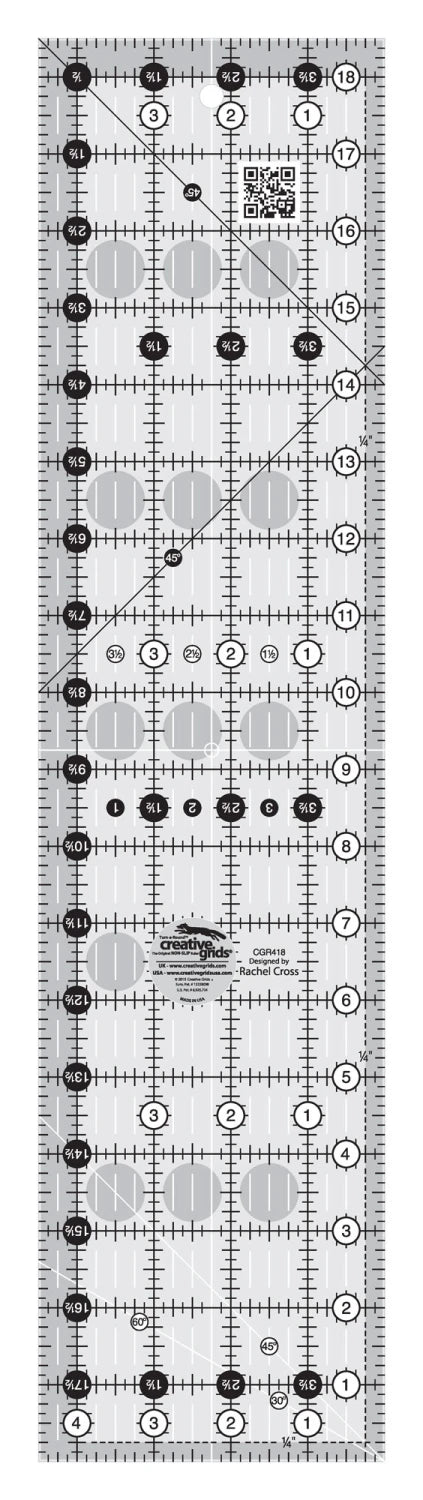 Creative Grids - Quilt Ruler 4-1/2in x 18-1/2in