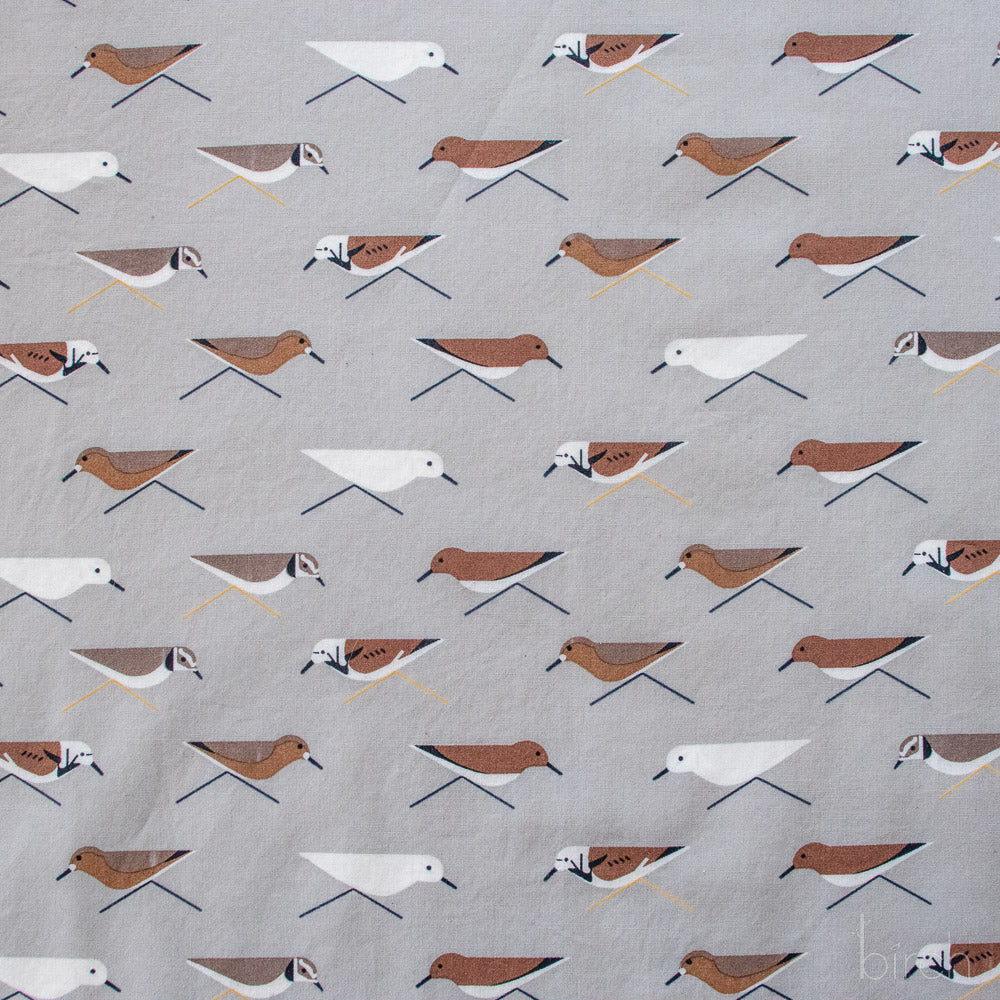 Coastal Vol. 2 - Sanderlings Poplin - Charley Harper