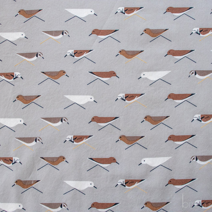 Coastal Vol. 2 - Sanderlings Poplin - Charley Harper