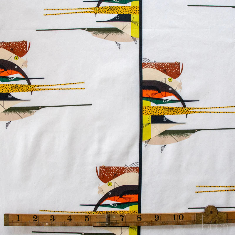 Coastal Vol. 2 - Gone Fishin Poplin - Charley Harper