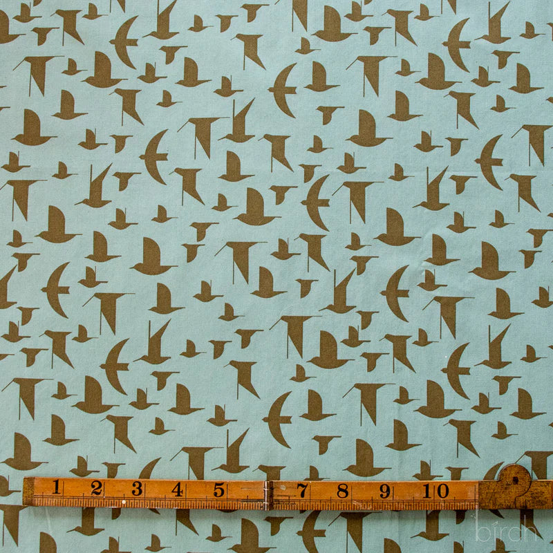 Coastal Vol. 2 - Maritime Birds Seagrass Poplin - Charley Harper