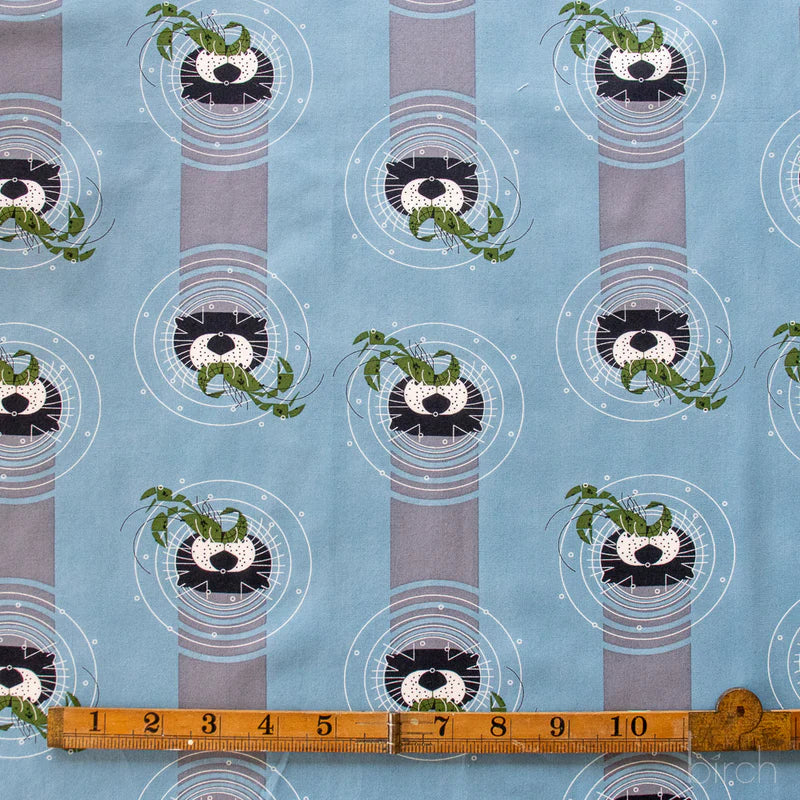 Coastal Vol. 2 - Otter vs Crawfish Poplin - Charley Harper