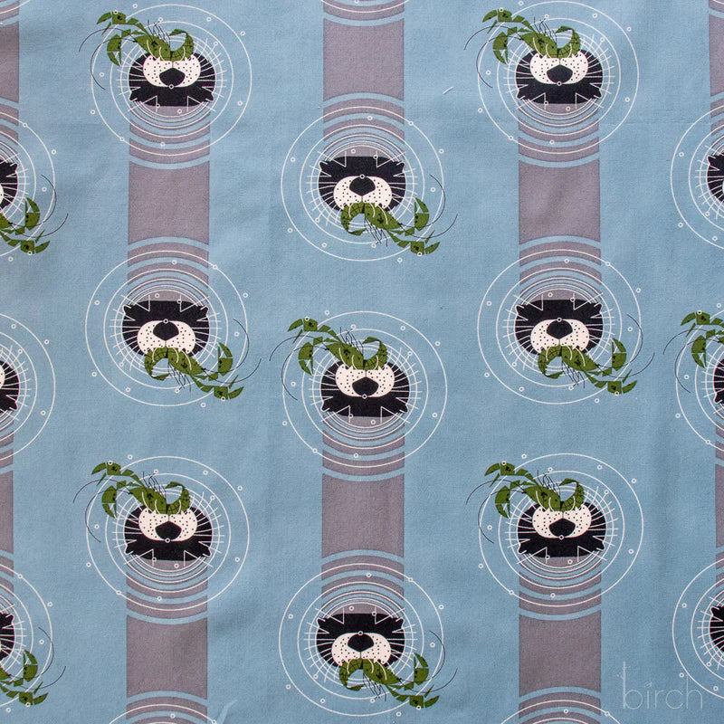 Coastal Vol. 2 - Otter vs Crawfish Poplin - Charley Harper