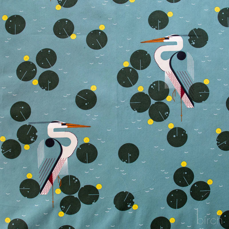 Coastal Vol. 2 - New Herondipity Poplin - Charley Harper