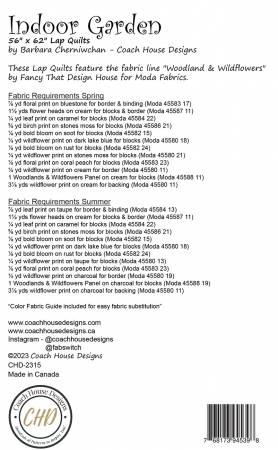 Indoor Garden Coach House Designs Quilt Pattern