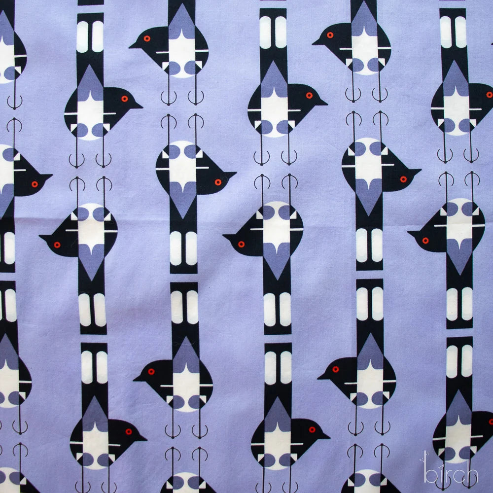Woodland Wonders - Spotted Tail Blackbird - Lavender Poplin - CH-464-Lavender