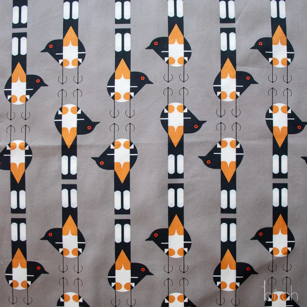 Woodland Wonders - Spotted Tail Blackbird - Shroom Poplin - CH-464-Shroom