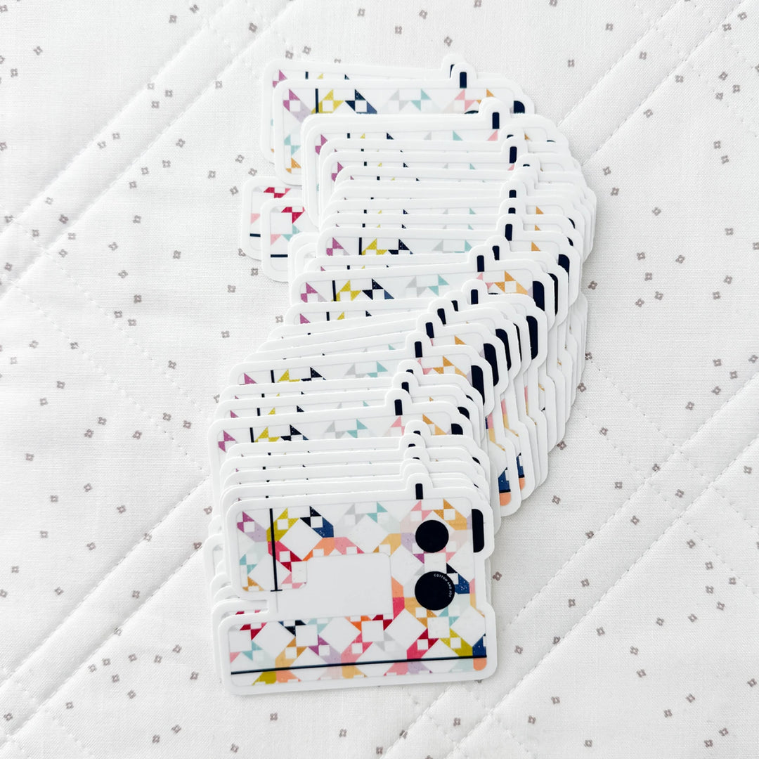 Patchwork Machine Sticker - Cotton and Joy