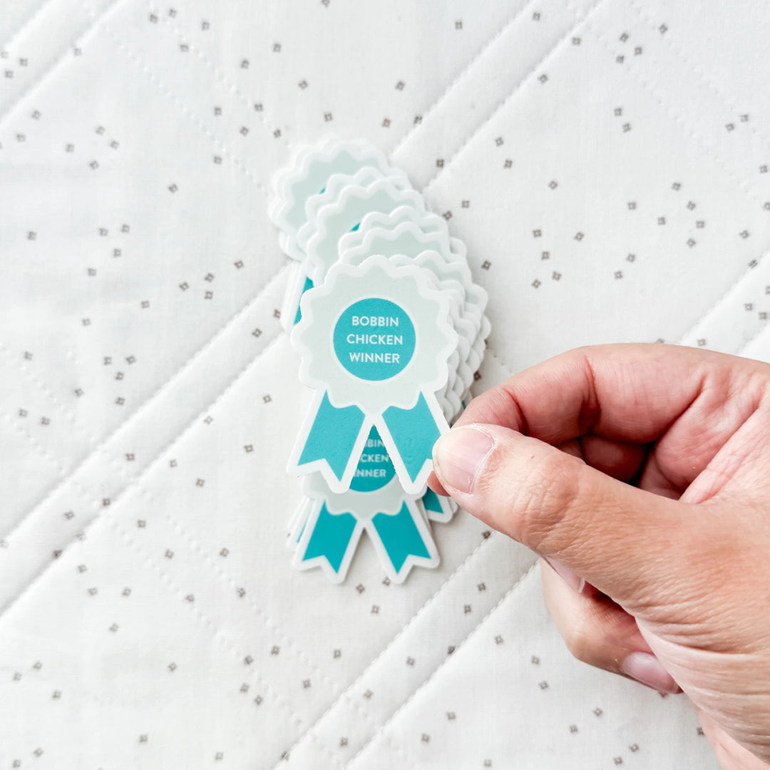 Bobbin Chicken Winner Sticker - Cotton and Joy