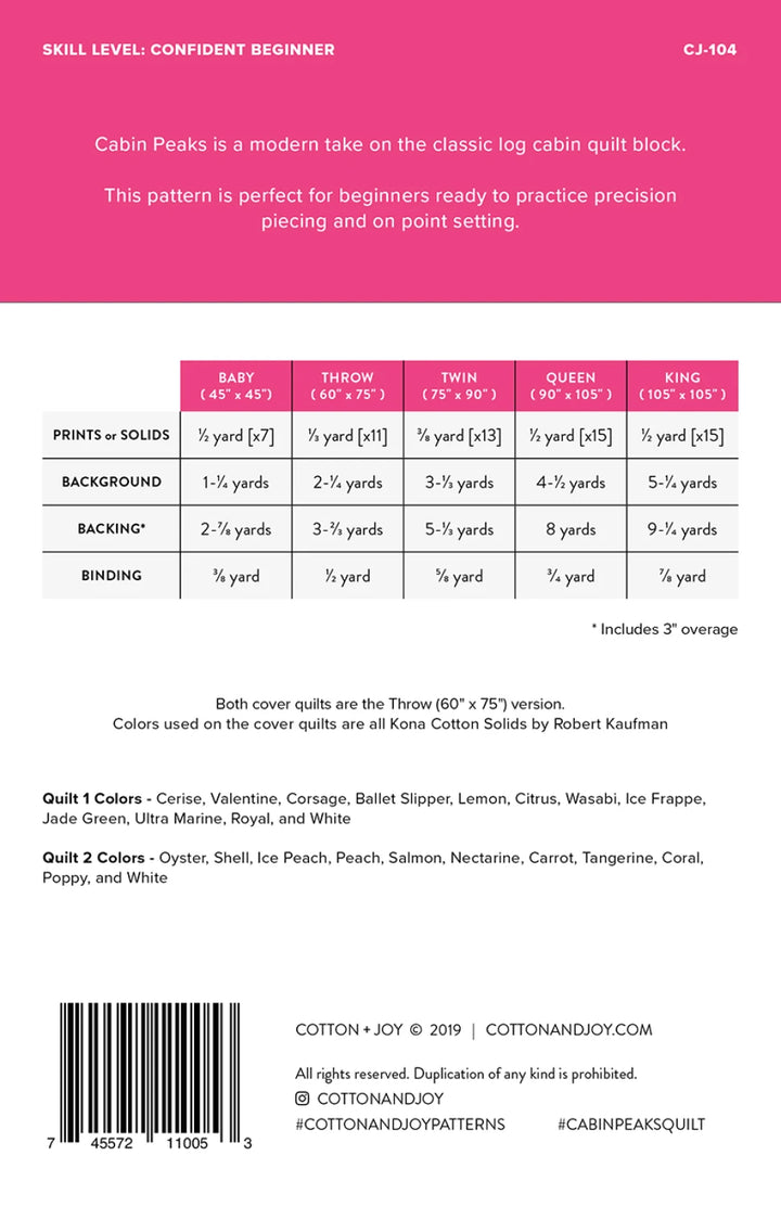 Cabin Peaks - Cotton and Joy