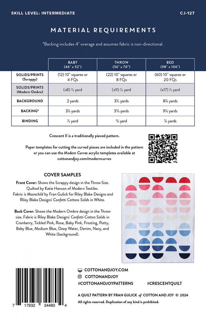 Crescent II Quilt Pattern