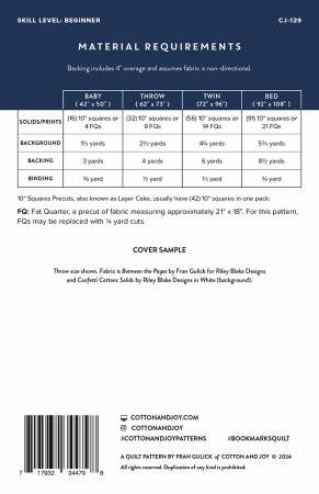 Bookmarks Quilt Pattern