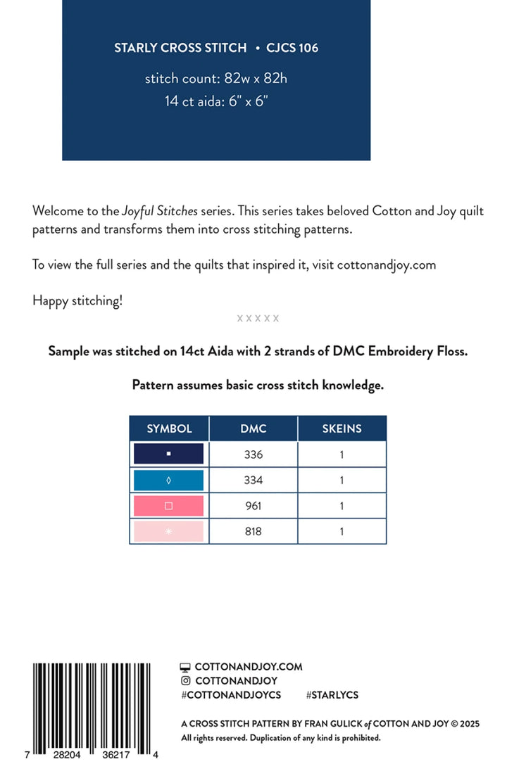 Starly Cross Stitch Pattern