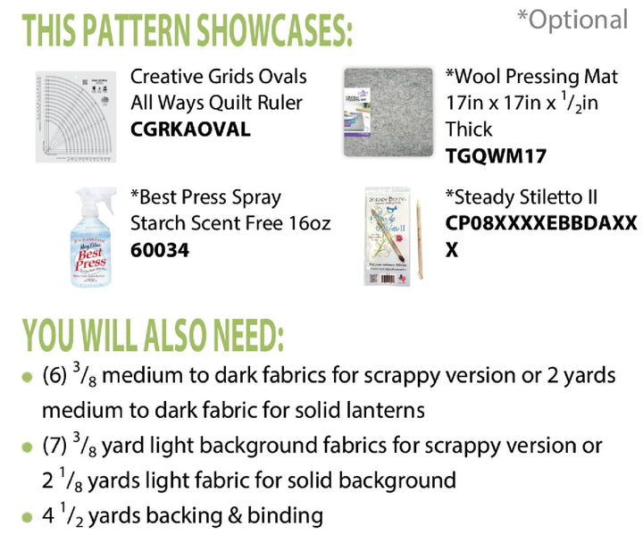 Capiz Lanterns - Cut Loose Pattern