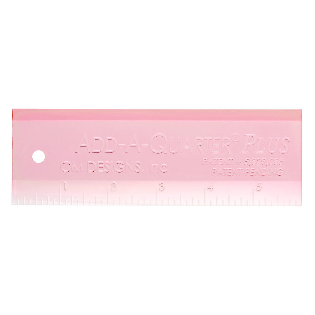 Add A-Quarter Ruler 6in Plus Pink