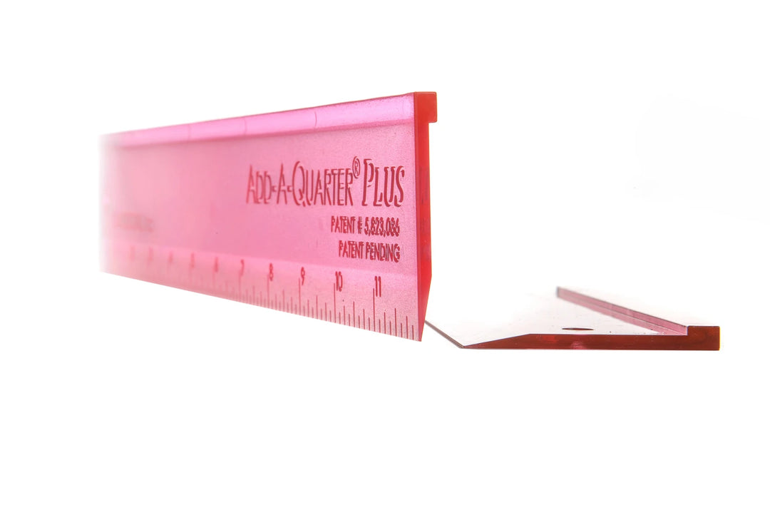 Add A-Quarter Ruler 6in Plus Pink