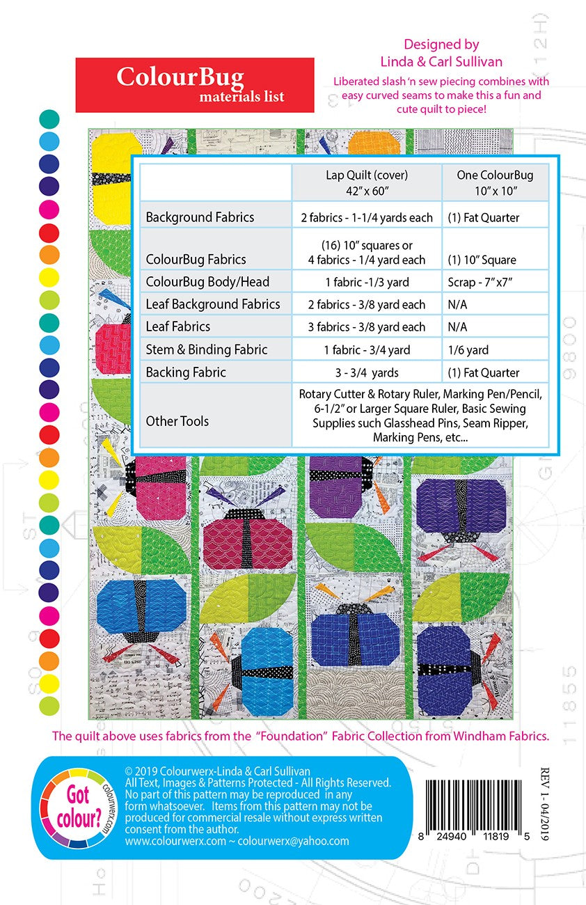 ColourBug Quilt Pattern