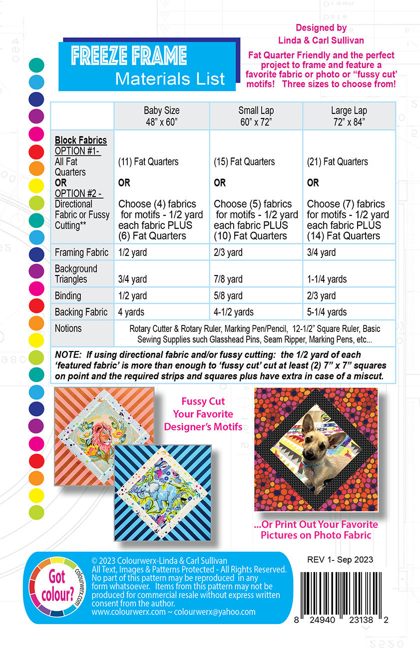 Freeze Frame Quilt Pattern
