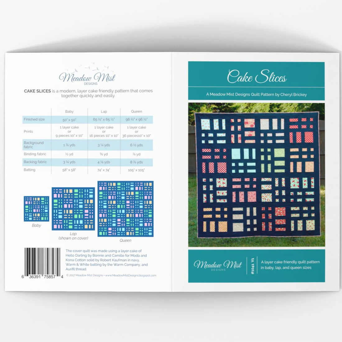 Cake Slices Quilt Pattern - Meadow Mist Designs