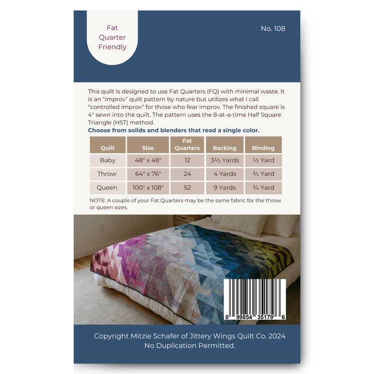 Caper Quilt Pattern - Jittery Wings