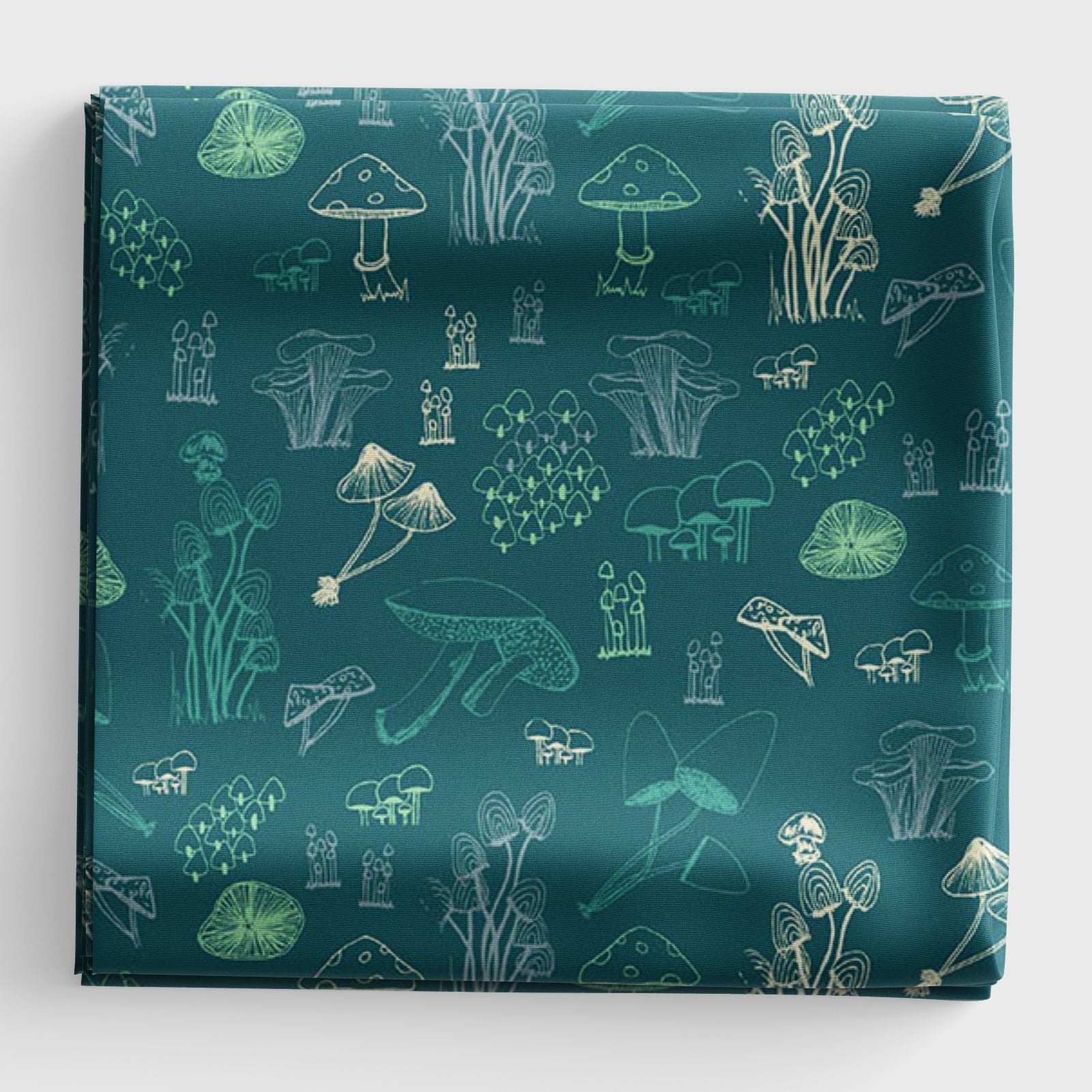 Celestial Garden - Forest Fungi - Twilight Teal - A-10026-T