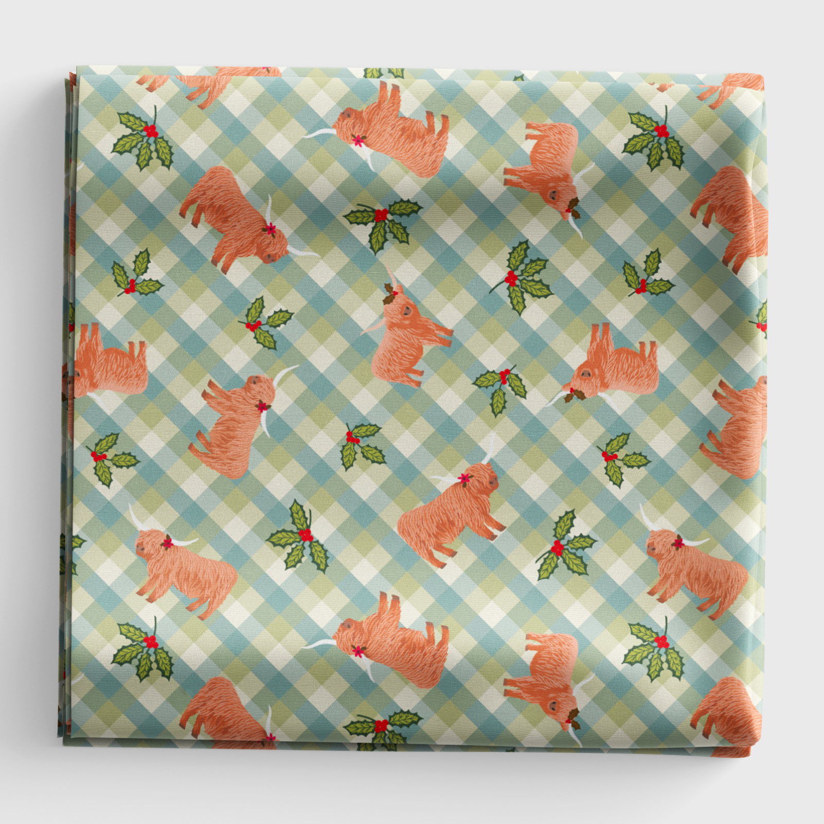 Celtic Christmas - Highlands and Holly - Icy Meadow Gingham - C135B
