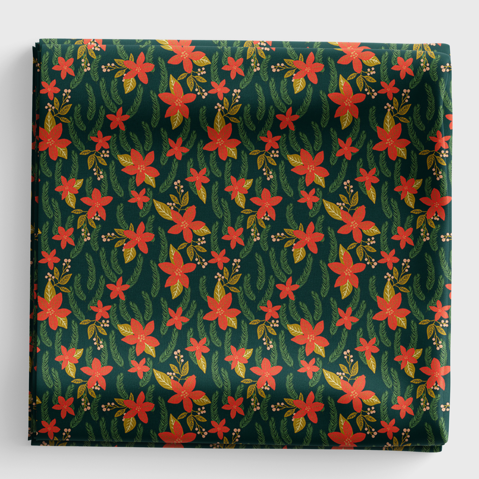 Christmas Pets - Christmas Poinsettias - Spruce - PWMC113.XSPRUCE
