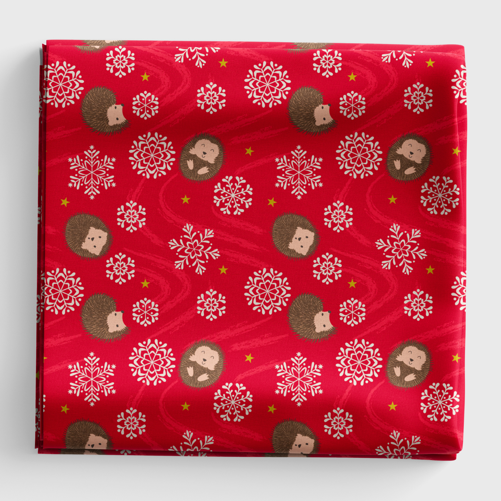 Christmas in Bluebell Wood - Snowflake Hedgehog - Red - C142B