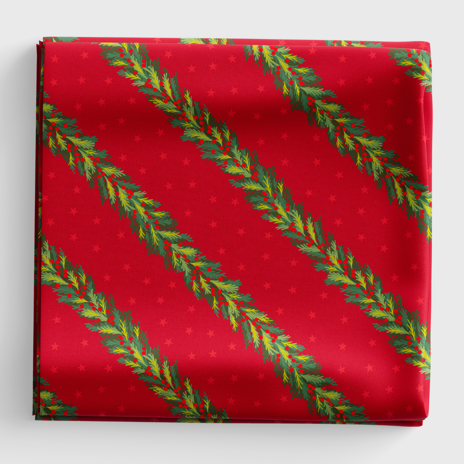Christmas in Bluebell Wood - Spruce Garland - Red - C144B