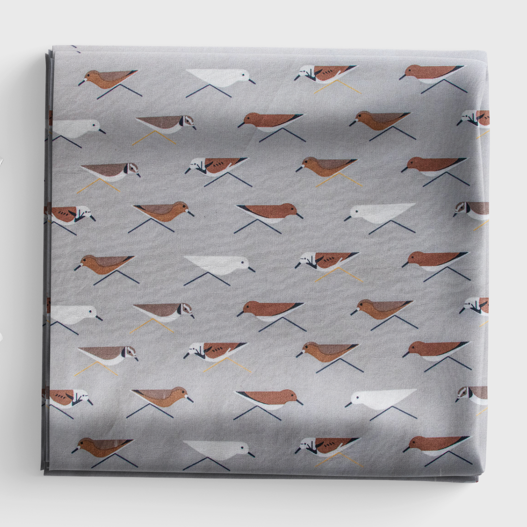 Coastal Vol. 2 - Sanderlings Poplin - Charley Harper