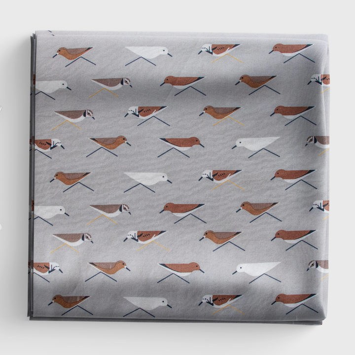 Coastal Vol. 2 - Sanderlings Poplin - Charley Harper