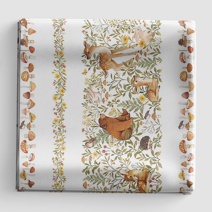 Count on Me - Woodland Friends Stripe - White - STELLA-DNS3322